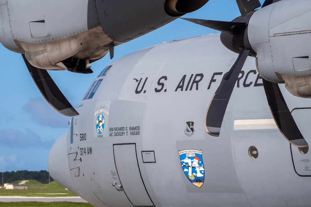 Yokota C-130Js arrive at Andersen AFB