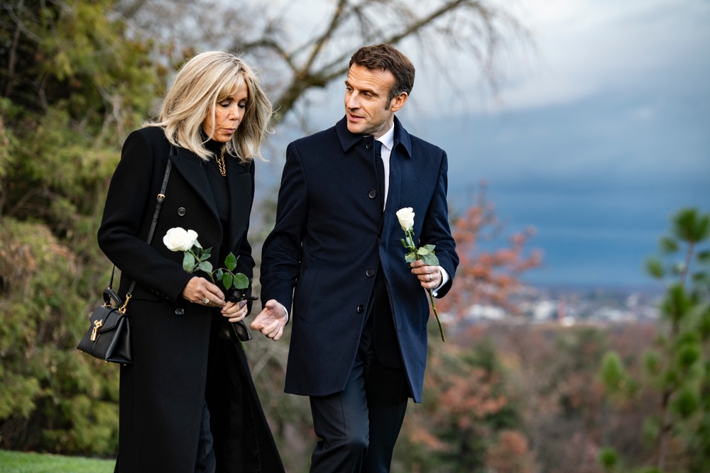 French President Emmanuel Macron Visits Arlington National Cemetery