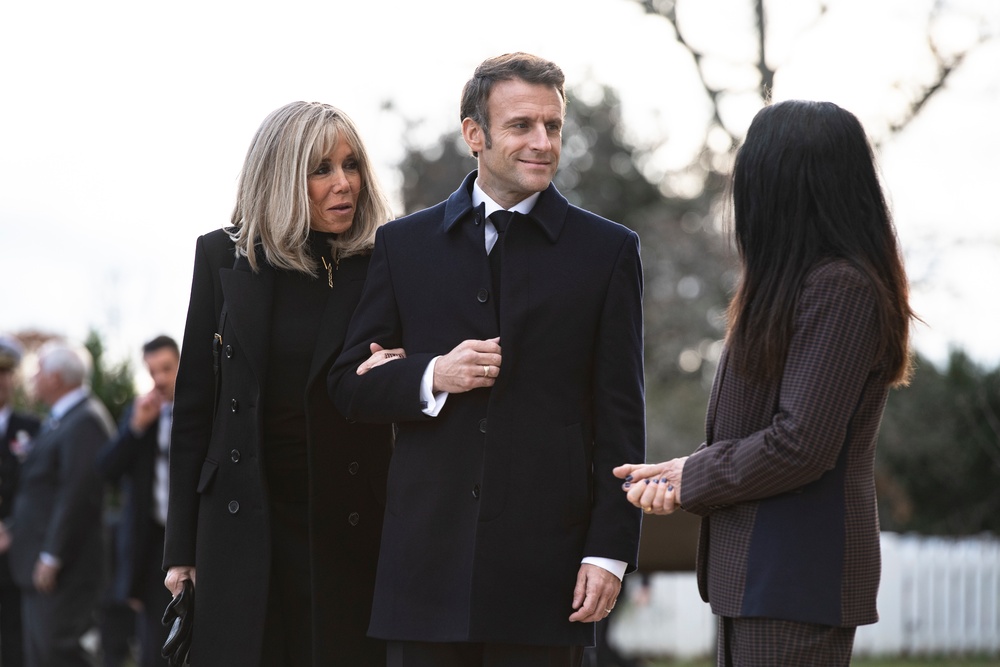 French President Emmanuel Macron Visits Arlington National Cemetery