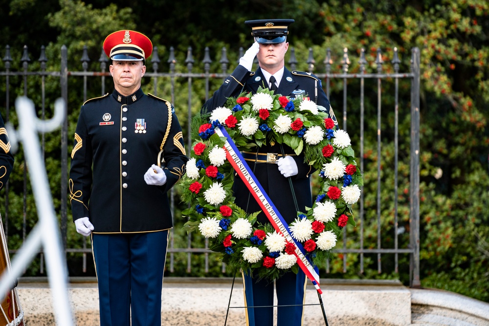 French President Emmanuel Macron Visits Arlington National Cemetery