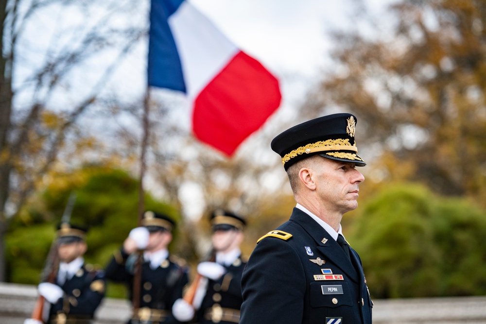 French President Emmanuel Macron Visits Arlington National Cemetery