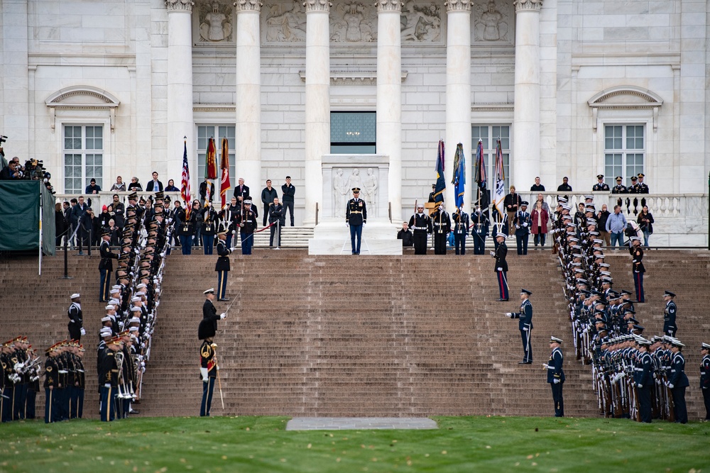 French President Emmanuel Macron Visits Arlington National Cemetery