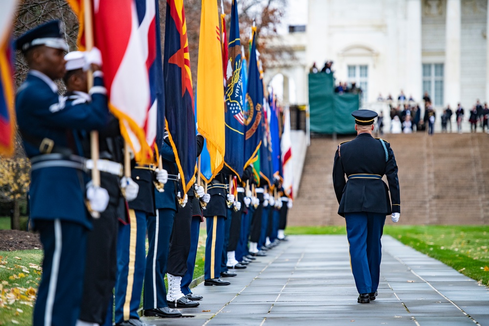 French President Emmanuel Macron Visits Arlington National Cemetery