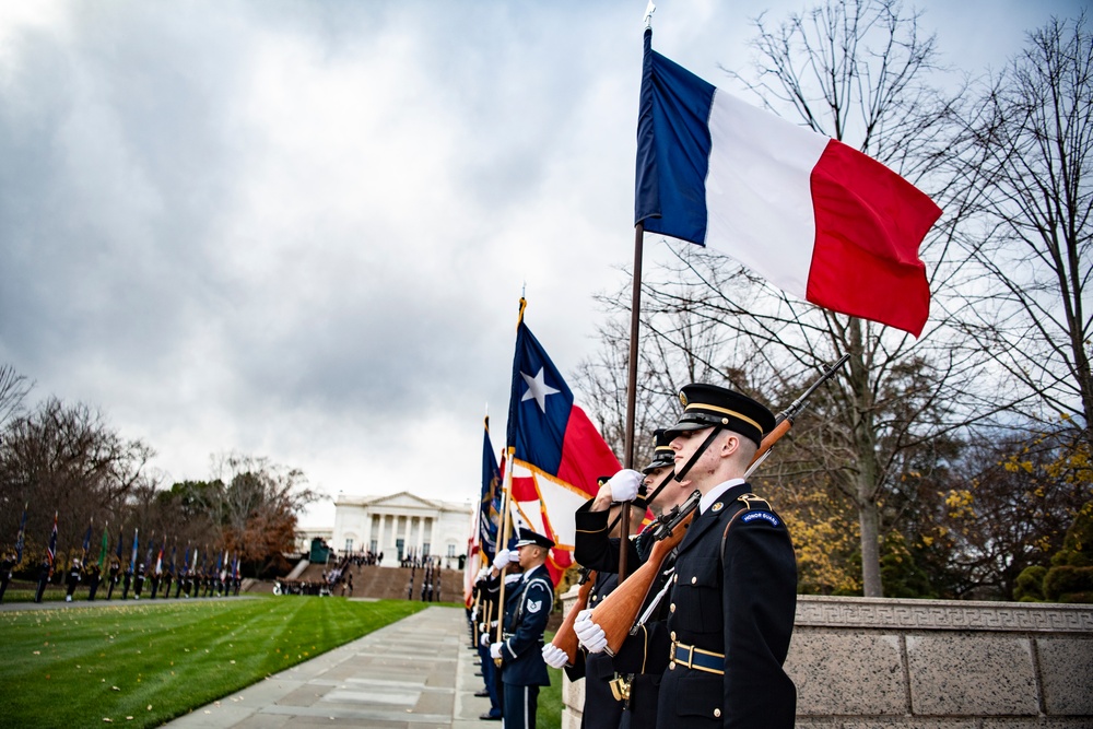 French President Emmanuel Macron Visits Arlington National Cemetery