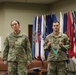 Col. Kathleen Turner and Sgt. Maj. Alejandro Licea Prepare to Present the Order of Saint Gabriel Medallion