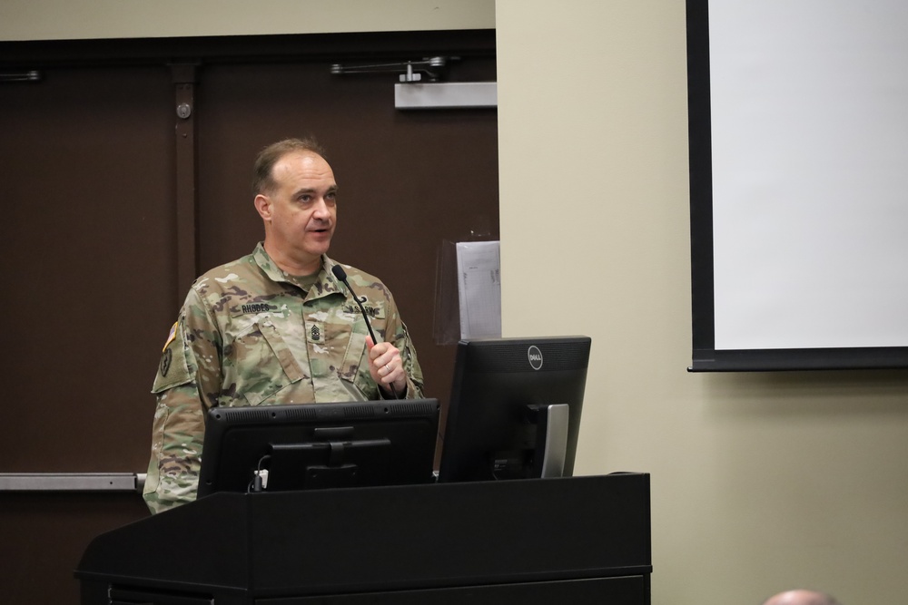 Sgt. Maj. David Rhodes Moderates the 2022 Annual U.S. Army Forces Command Public Affairs Symposium