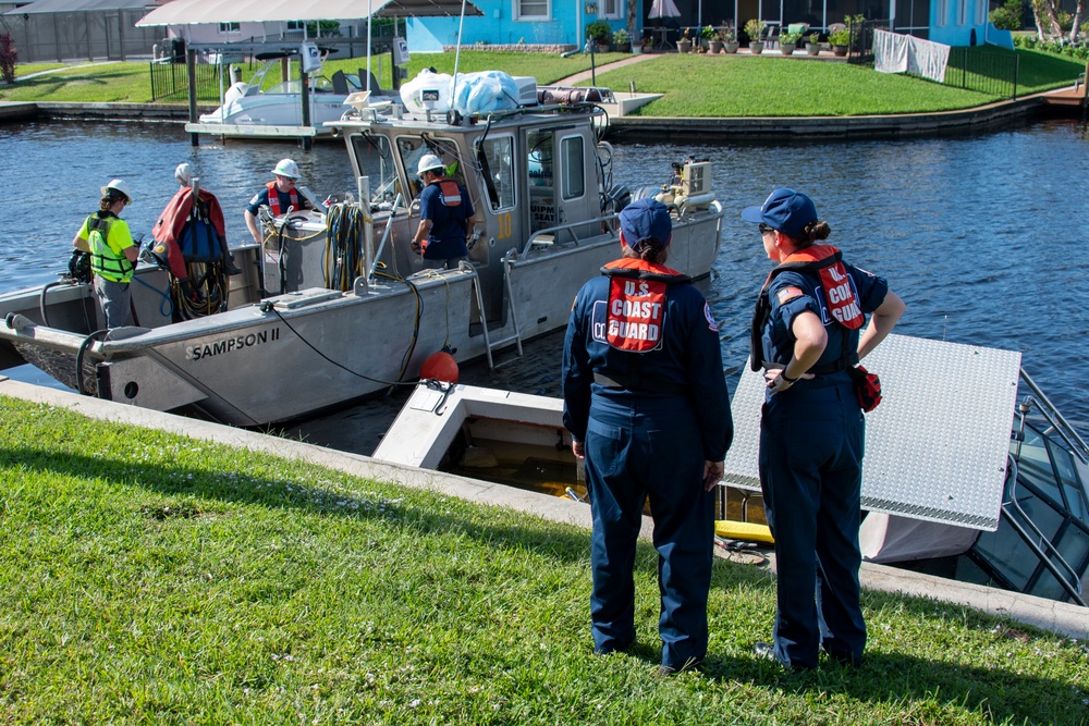 USCG Monitors Hurricane Ian Boat Operations