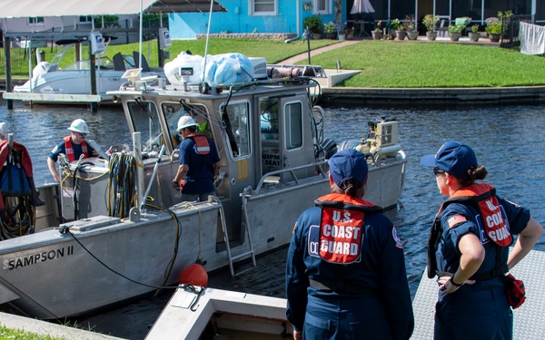USCG Monitors Hurricane Ian Boat Operations