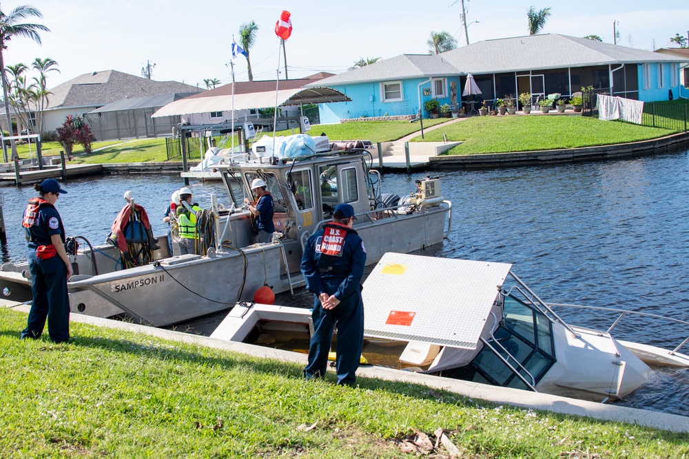 USCG Monitors Hurricane Ian Boat Operations