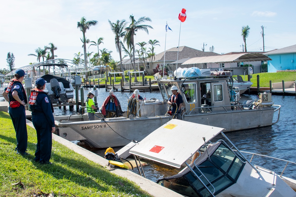 USCG Monitors Hurricane Ian Boat Operations