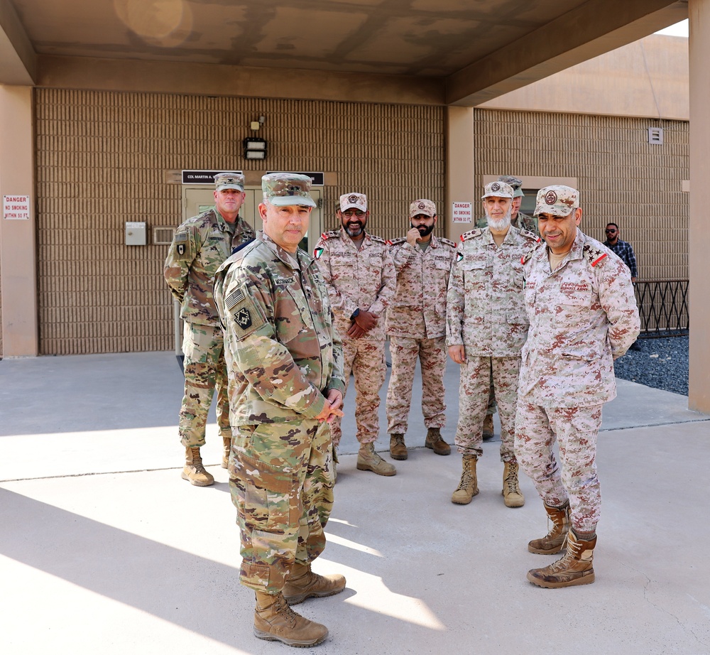 US Army and Kuwait Land Force senior officers together on Thanksgiving, November, 2022