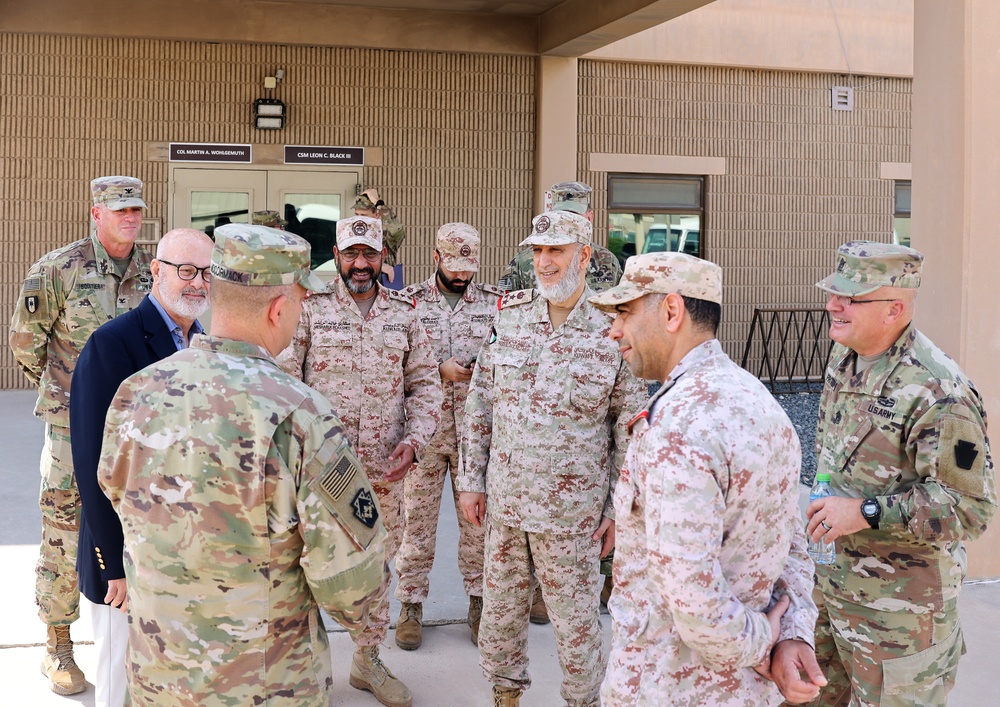 US Army and Kuwait Land Force senior officers together on Thanksgiving, November, 2022