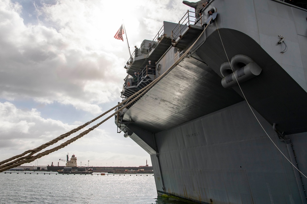 USS TRIPOLI RETURN TO HOMEPORT