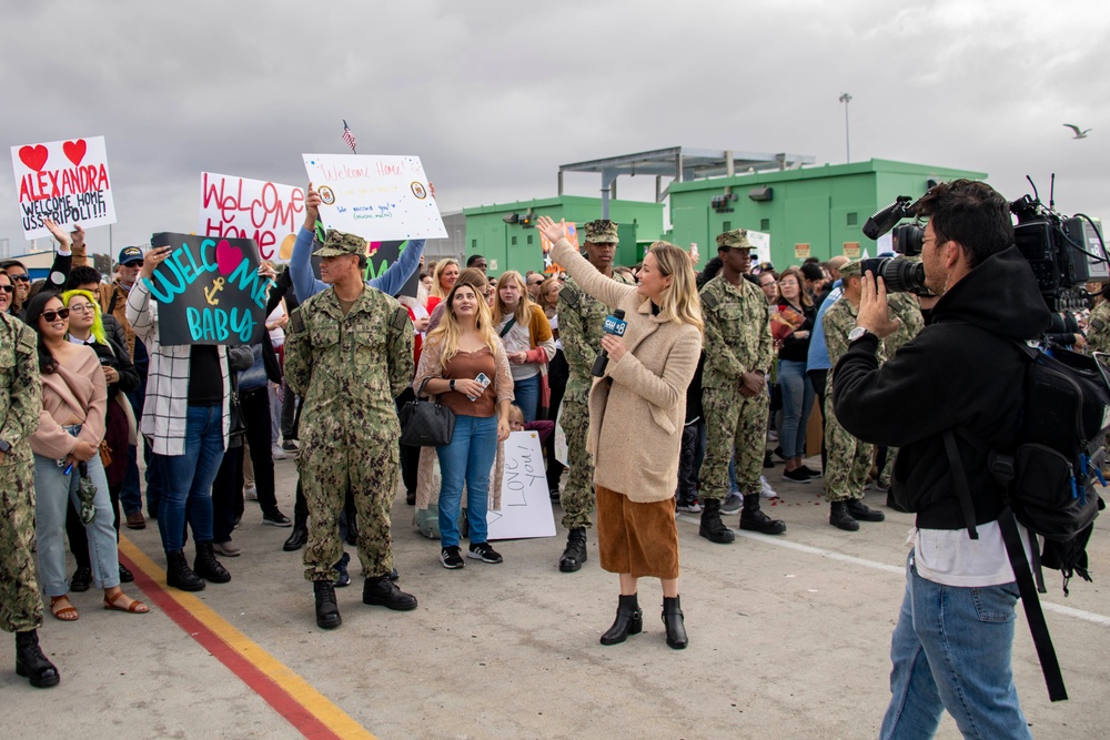 USS TRIPOLI RETURN TO HOMEPORT