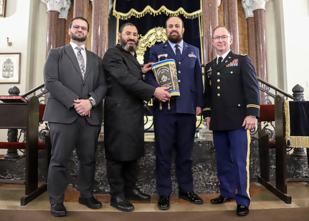 U.S. Military helps dedicate historic Torah Scroll to Ukrainian Army