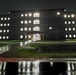 New barracks at night at Fort McCoy