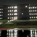 New barracks at night at Fort McCoy