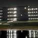 New barracks at night at Fort McCoy