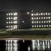 New barracks at night at Fort McCoy