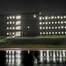 New barracks at night at Fort McCoy