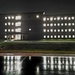 New barracks at night at Fort McCoy