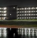 New barracks at night at Fort McCoy