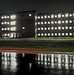 New barracks at night at Fort McCoy