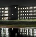 New barracks at night at Fort McCoy