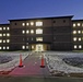 New barracks at night at Fort McCoy