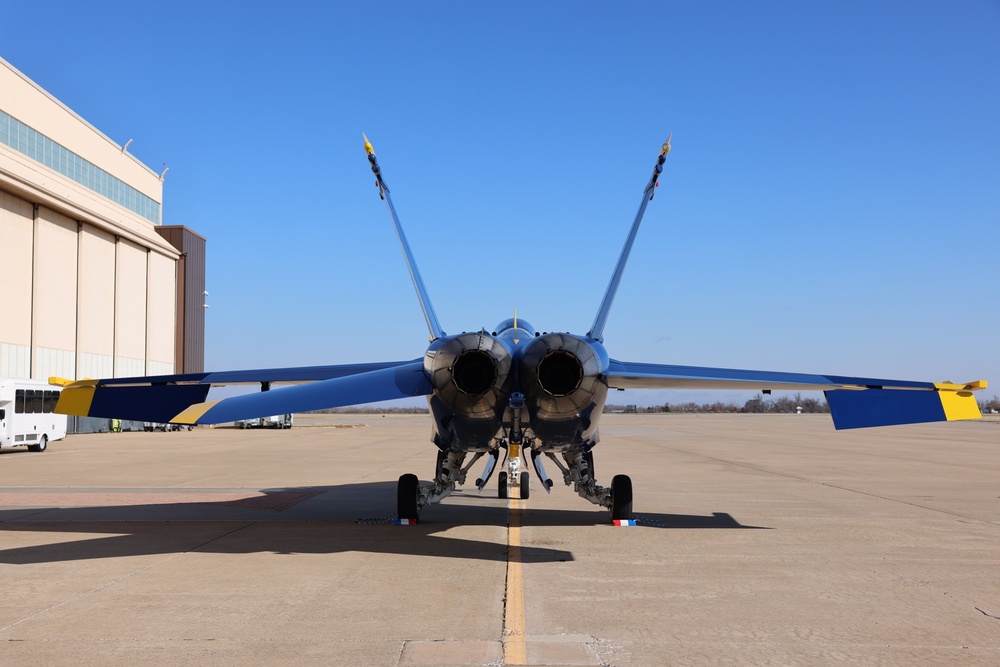 U.S. Navy Blue Angels visit Tinker Air Force Base