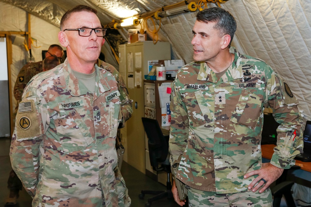 Maj. Gen. Matthew W. McFarlane visit's Iraq's Role III Hospital