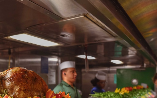 USS The Sullivans celebrate Thanksgiving