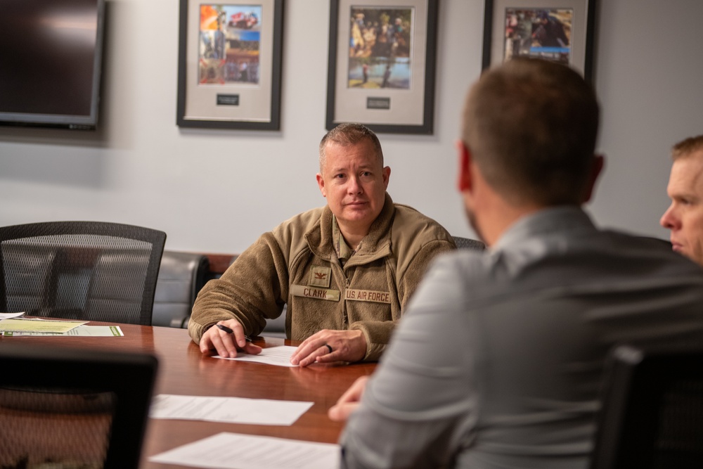 Col. James Clark visits McConnell