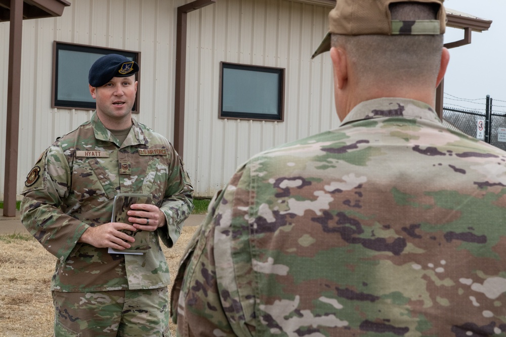 Col. James Clark visits McConnell