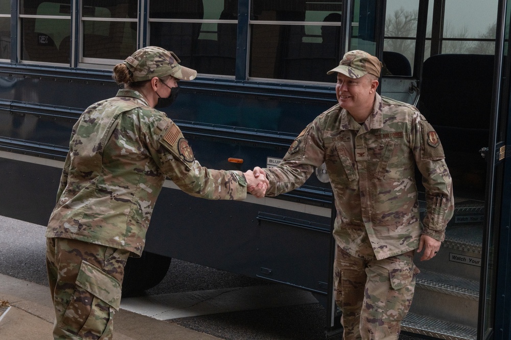 Col. James Clark visits McConnell