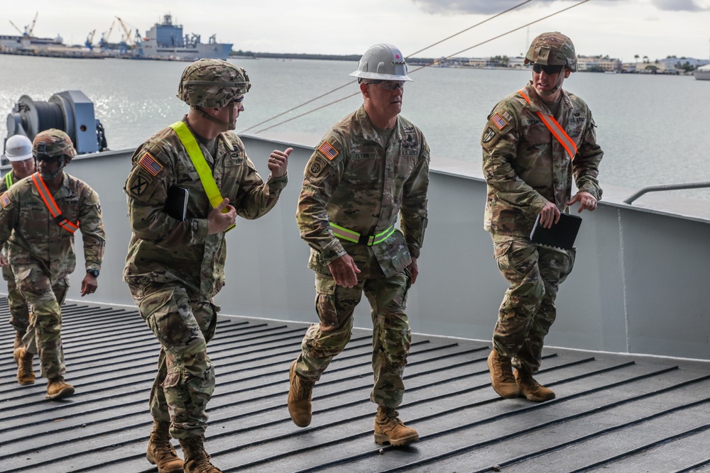 The 8th Theater Sustainment Command hosted U.S. Army Pacific Command’s Commanding General, Gen. Charles A. Flynn on a tour of APS-3 area of operation.