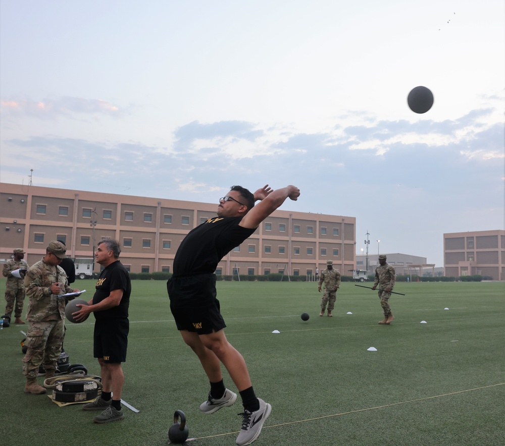 ASG-Kuwait Soldiers conduct the ACFT, December, 2022