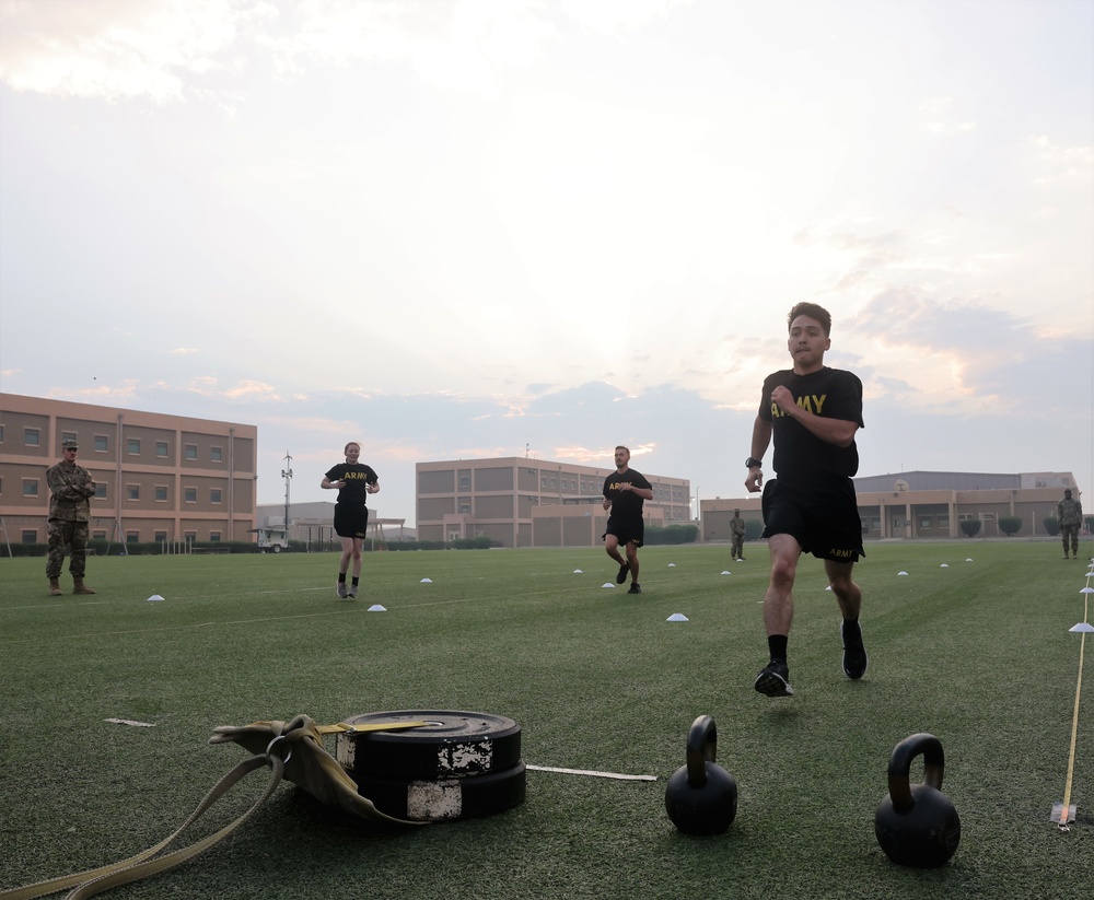 ASG-Kuwait Soldiers conduct the ACFT, December, 2022