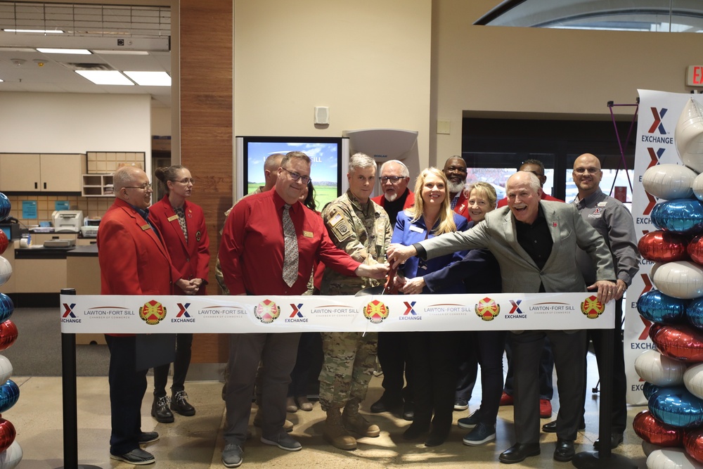 Lawton/Fort Sill unveils Tourism Kiosk at Exchange