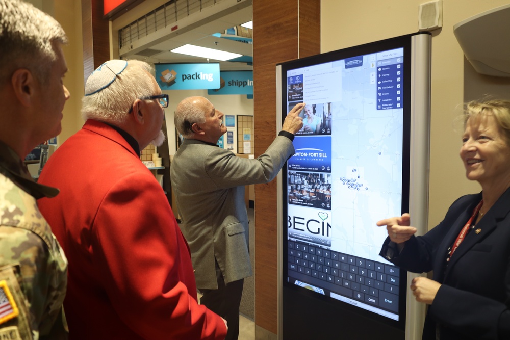 Lawton/Fort Sill unveils Tourism Kiosk at Exchange