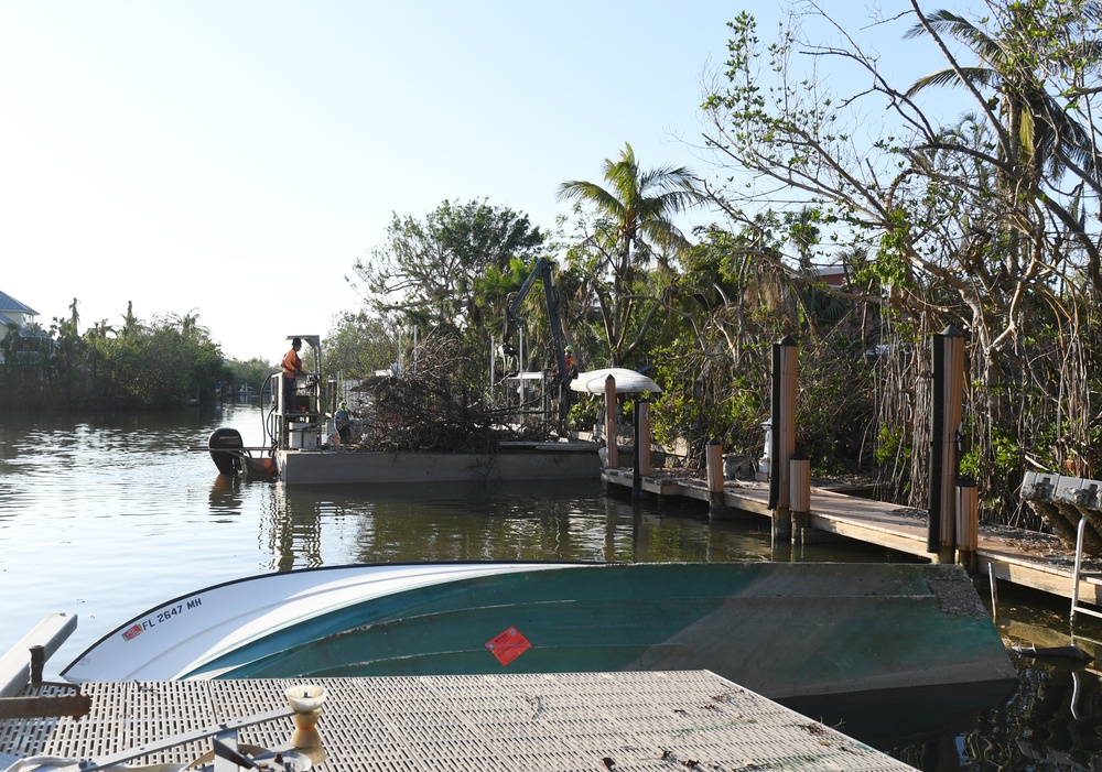 Crews Work to Remove Debris in Waterways on Sanibel Island