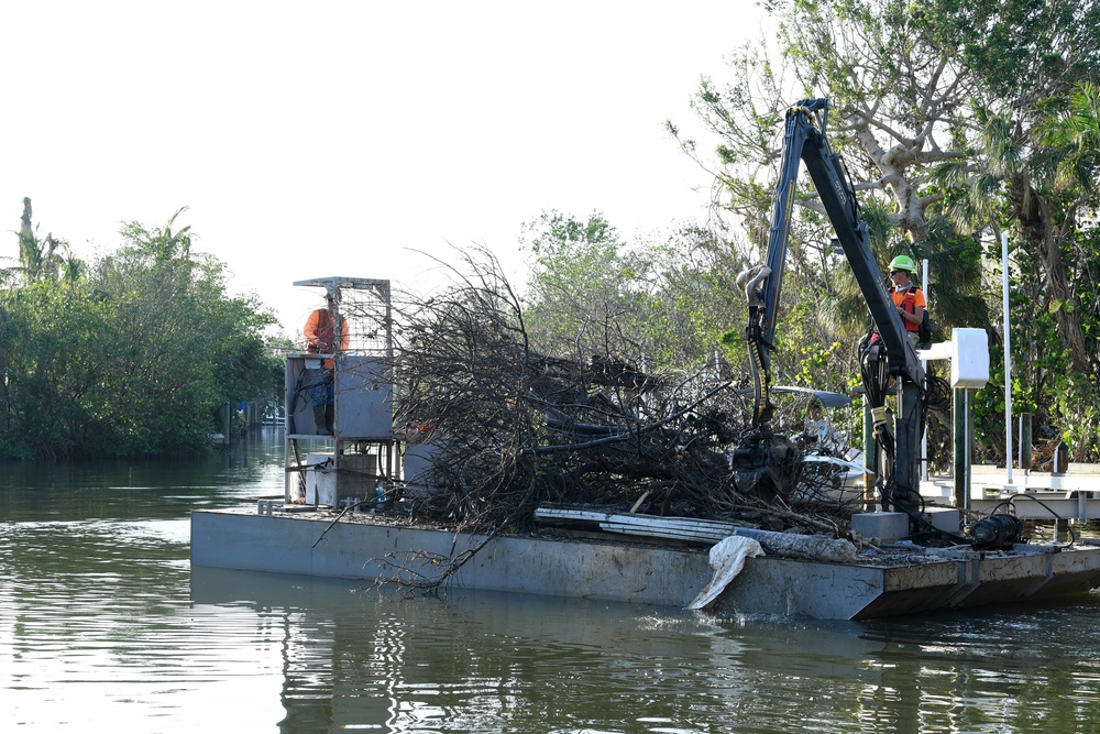 Crews Work to Remove Debris in Waterways on Sanibel Island