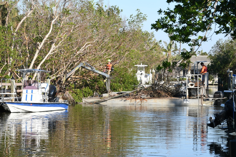 Crews Work to Remove Debris in Waterways on Sanibel Island