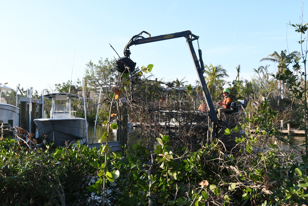 Crews Work to Remove Debris in Waterways on Sanibel Island