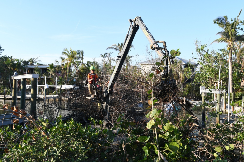 Crews Work to Remove Debris in Waterways on Sanibel Island