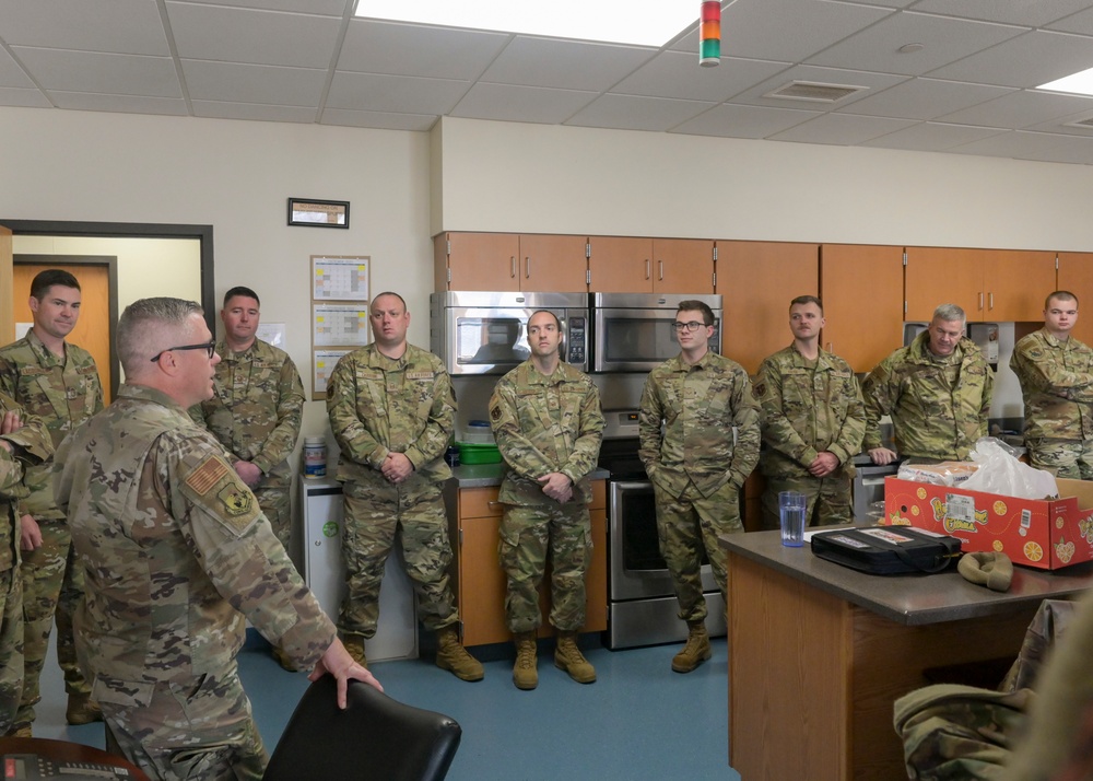 1st AF Command Chief Master Sgt. visits Air National Guardsmen