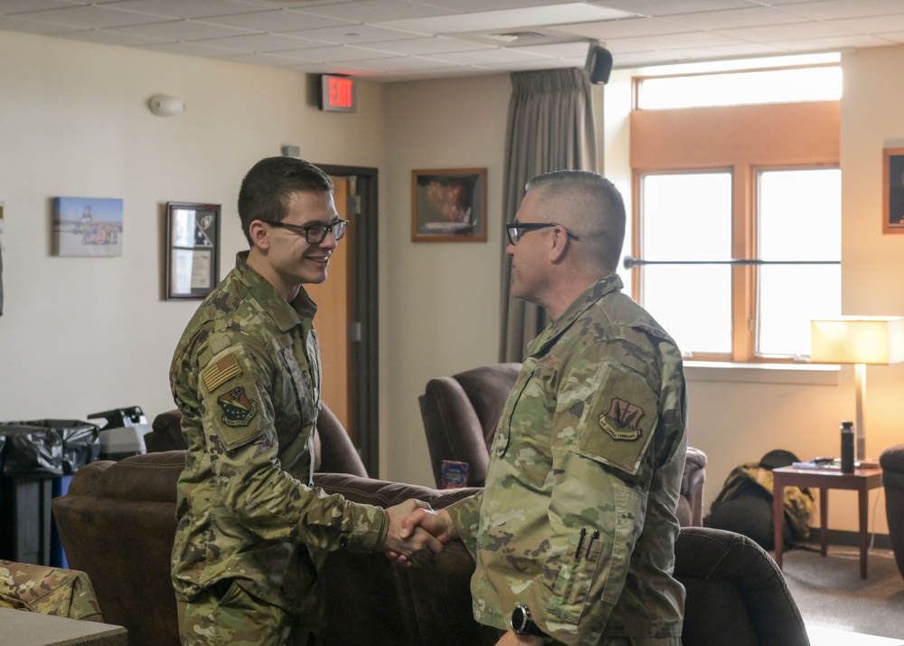 1st AF Command Chief Master Sgt. visits Air National Guardsmen