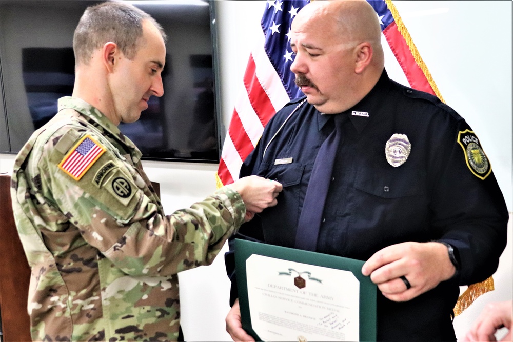 Fort McCoy police officer receives medal for heroic rescue effort while off duty