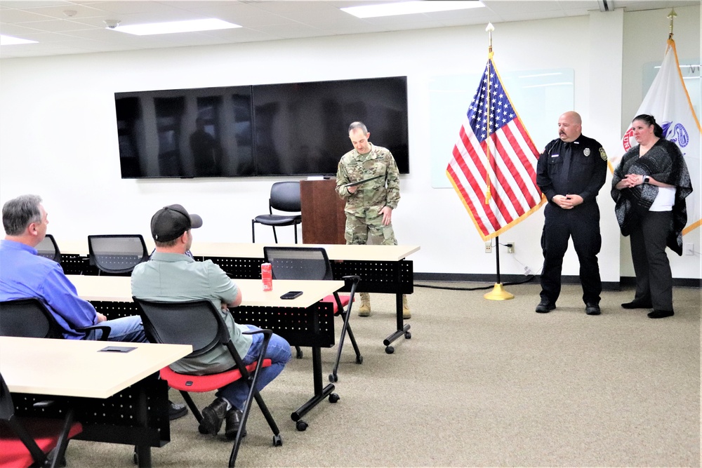 Fort McCoy police officer receives medal for heroic rescue effort while off duty