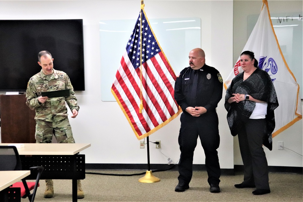 Fort McCoy police officer receives medal for heroic rescue effort while off duty